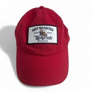 Red Sint Maarten Thirsty Pirate Beach Bar Cotton Adjustable Cap Caribbean Island